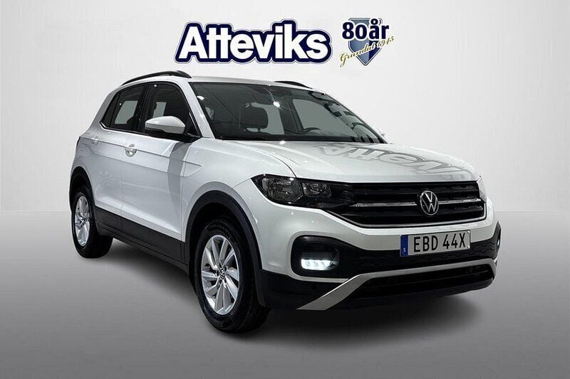Vit Begagnad 2021 VW T-Cross Life SUV | 189 900 kr (Marknadspris) - Bild 1/4