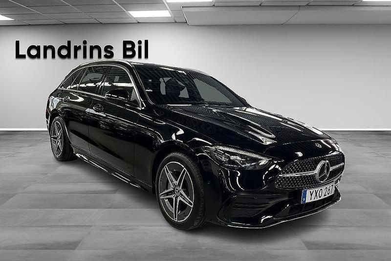 Begagnad Mercedes C300e AMG line 313 HK (230 kW) 2022 Svart Kombi