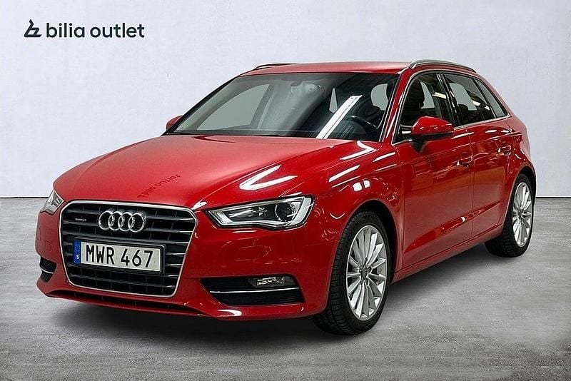 Röd Begagnad 2014 Audi A3 Sportback Ambition Halvkombi | 144 900 kr (Marknadspris) - Bild 1/3