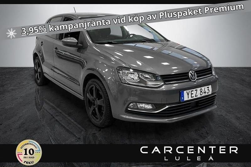 Begagnad VW Polo 90 HK (66 kW) 2016 Mörkgrå Halvkombi