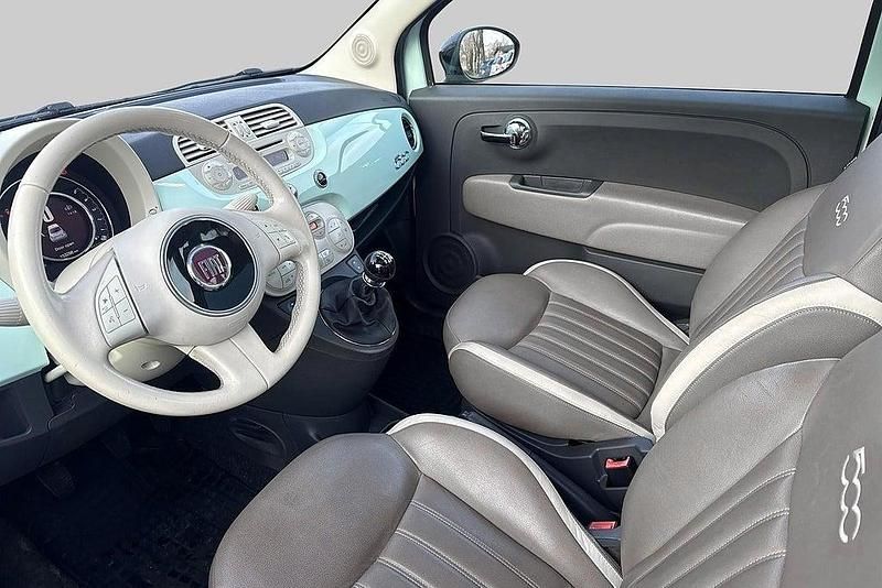 Begagnad Fiat 500 Lounge 69 HK (50 kW) 2014 Grön Halvkombi