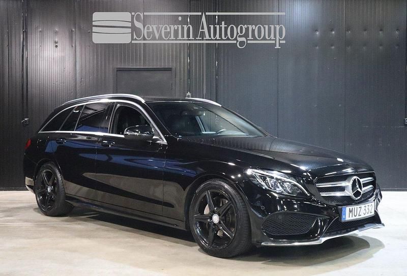 Svart Begagnad 2015 Mercedes C220 AMG Kombi | 199 000 kr (Marknadspris) - Bild 1/4
