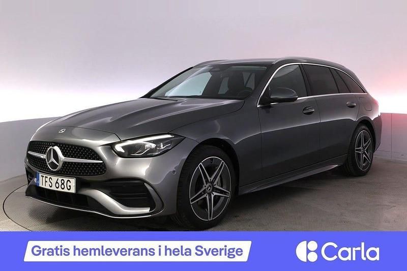 Grå Begagnad 2022 Mercedes C300 AMG Kombi | 376 900 kr - Bild 1/2