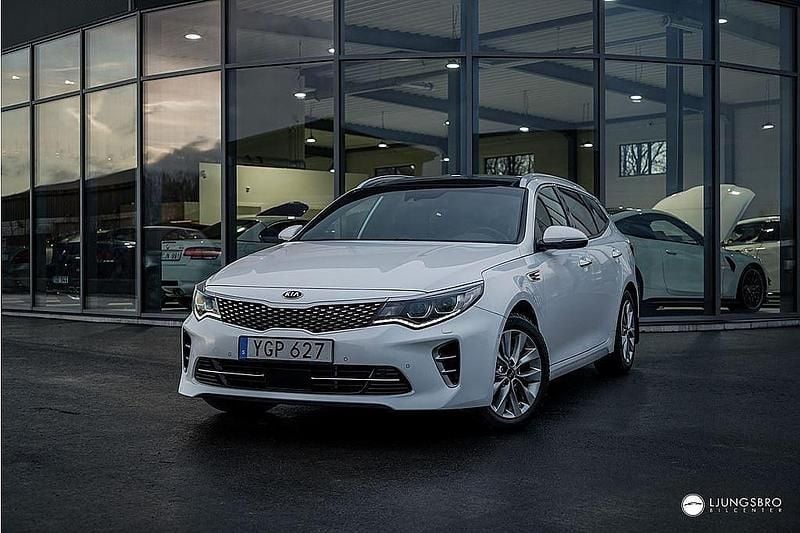 Begagnad Kia Optima GT-Line 141 HK (103 kW) 2016 Vit Kombi