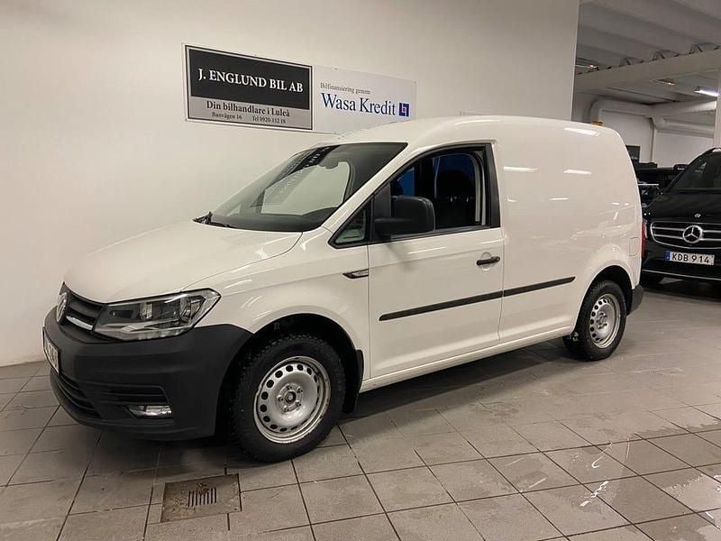 Vit Begagnad 2020 VW Caddy Minibuss | 159 900 kr (Marknadspris) - Bild 1/4