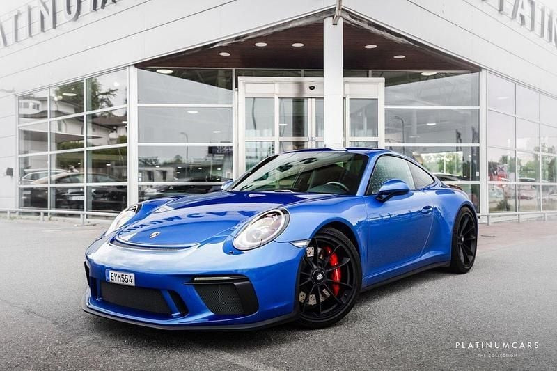 Blå (sapphire blå) Begagnad 2018 Porsche 911 GT3 Sportkupé | 1 899 000 kr (Marknadspris) - Bild 1/4