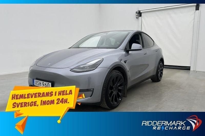 Grå Begagnad 2023 Tesla Model Y Long Range AWD SUV | 449 800 kr (Lite dyr) - Bild 1/3