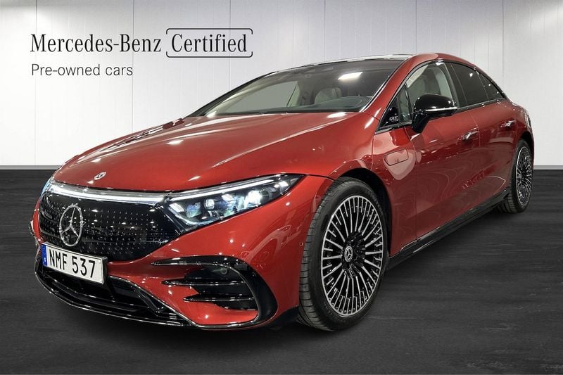 Röd Begagnad 2022 Mercedes EQS580 Advanced Plus Sedan | 864 900 kr - Bild 1/4