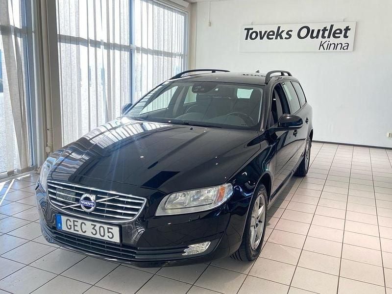 Svart Begagnad 2016 Volvo V70 Kinetic Kombi | 109 900 kr (Marknadspris) - Bild 1/4