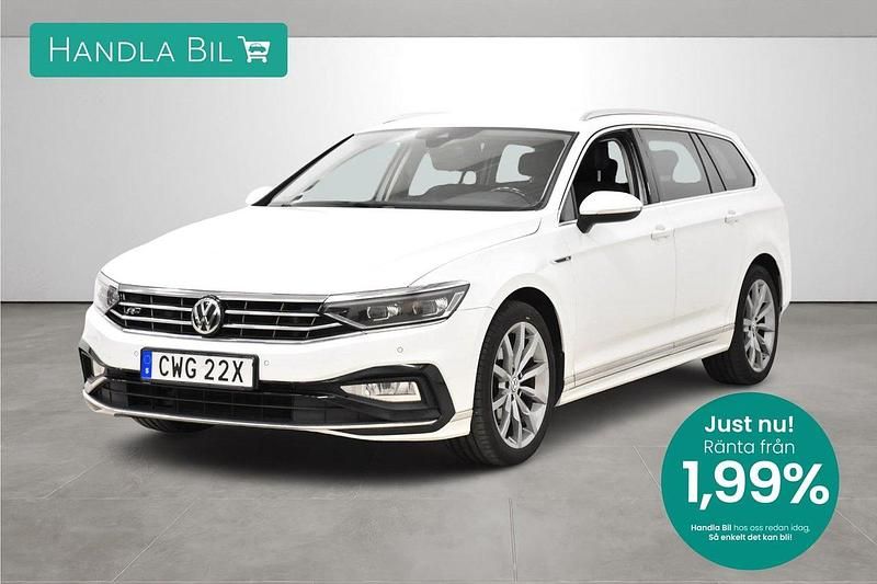 Vit Begagnad 2020 VW Passat R-line Kombi | 239 900 kr (Marknadspris) - Bild 1/3