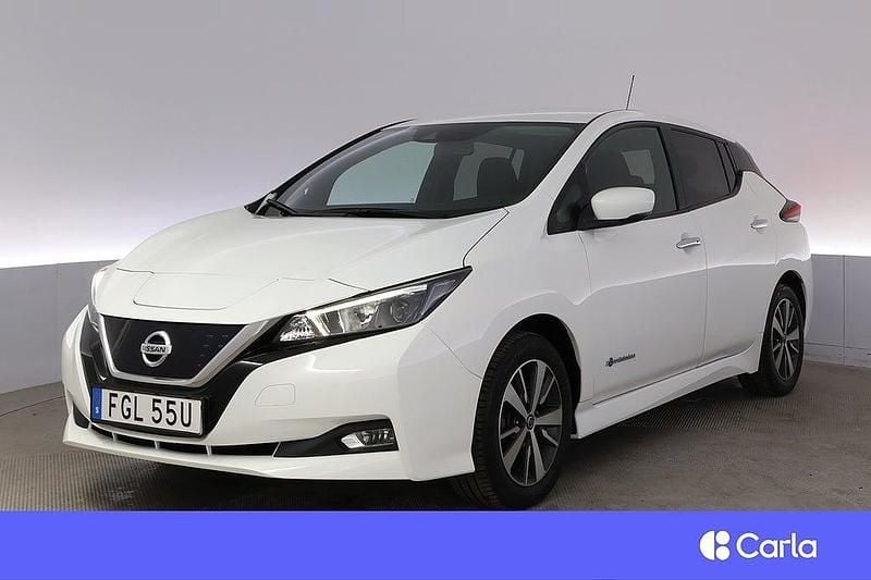 Vit Begagnad 2019 Nissan Leaf Acenta Halvkombi | 159 900 kr (Marknadspris) - Bild 1/4