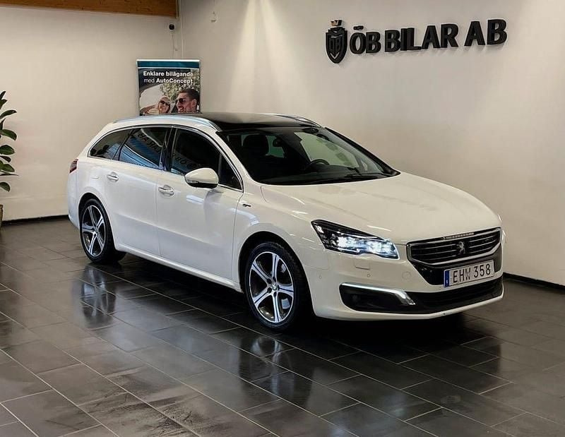 Vit Begagnad 2017 Peugeot 508 SW Kombi | 124 900 kr (Marknadspris) - Bild 1/4