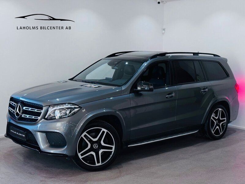 Grå Begagnad 2017 Mercedes GLS350 AMG line SUV | 429 900 kr (Marknadspris) - Bild 1/4