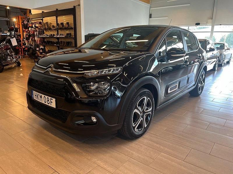 Svart Begagnad 2022 Citroën C3 PureTech Halvkombi | 128 000 kr - Bild 1/4