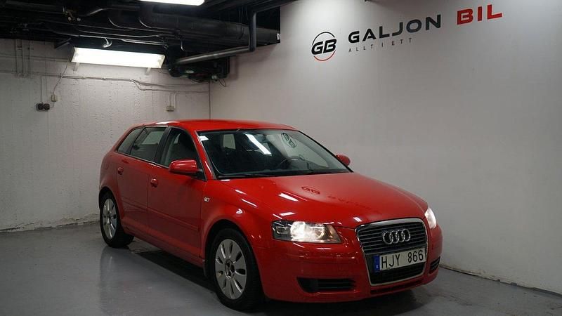 Röd Begagnad 2008 Audi A3 Sportback Proline Halvkombi | 48 000 kr (Marknadspris) - Bild 1/4