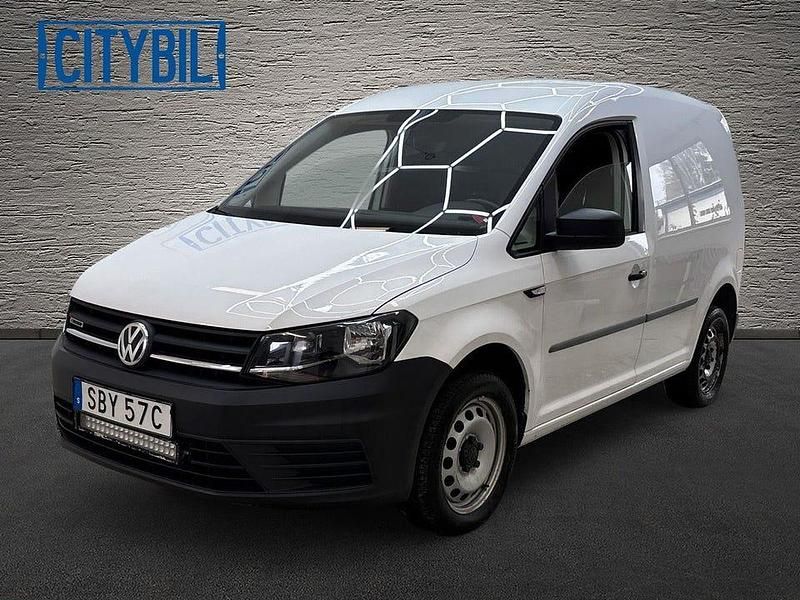 Vit Begagnad 2020 VW Caddy Minibuss | 187 375 kr (Bra pris) - Bild 1/4