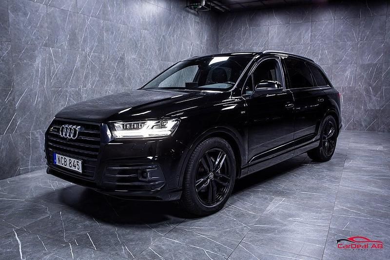 Begagnad Audi Q7 S-Line 286 HK (210 kW) 2018 Svart SUV