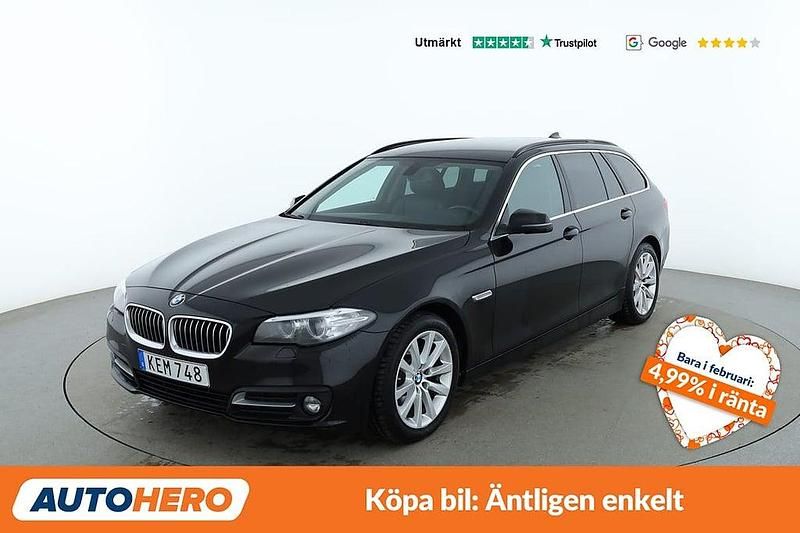 Begagnad BMW 520 192 HK (141 kW) 2015 Svart Kombi