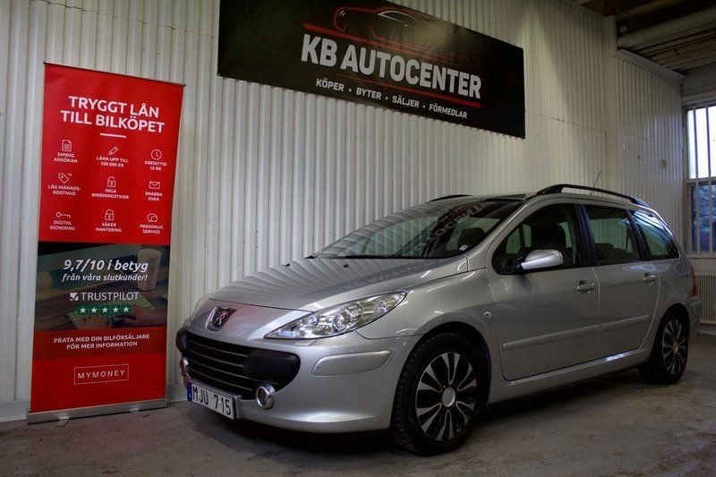 Ljusgrå Begagnad 2008 Peugeot 307 Kombi | 24 900 kr (Bra pris) - Bild 1/4