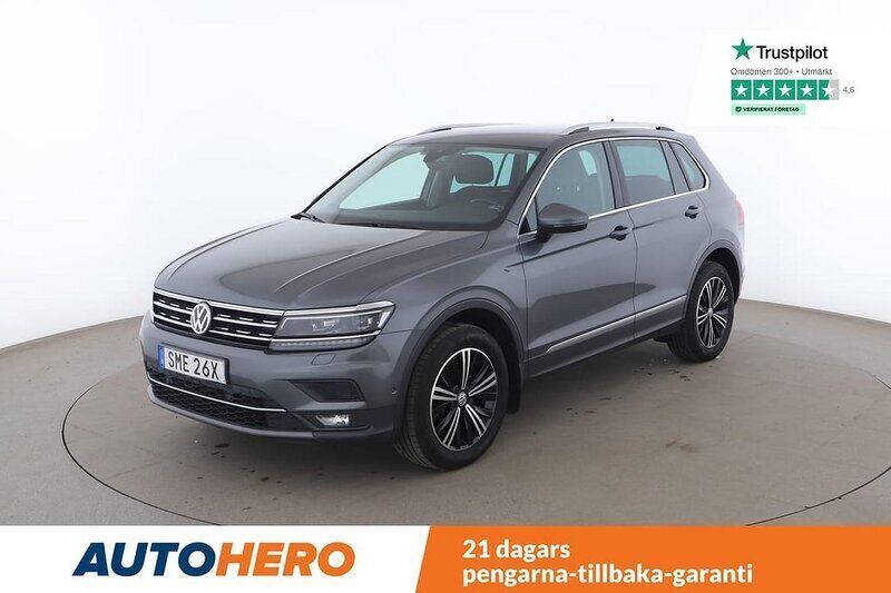 Mörkgrå Begagnad 2020 VW Tiguan SUV | 281 000 kr (Bra pris) - Bild 1/4