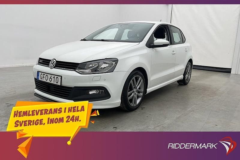 Vit Begagnad 2017 VW Polo R-line Halvkombi | 149 800 kr (Lite dyr) - Bild 1/3