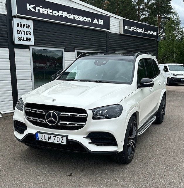 Vit Begagnad 2021 Mercedes GLS400 AMG line SUV | 889 000 kr (Lite dyr) - Bild 1/4