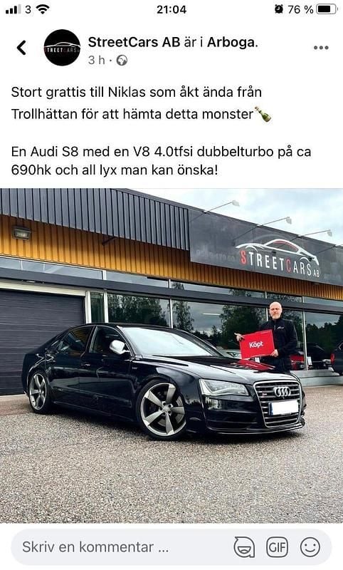 Begagnad Audi A8 520 HK (382 kW) 2013 Sedan