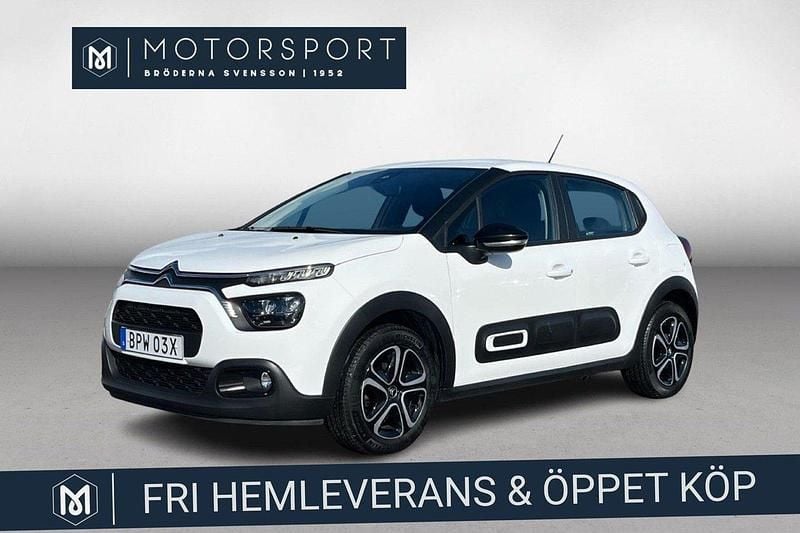 Vit Begagnad 2021 Citroën C3 Halvkombi | 124 900 kr (Marknadspris) - Bild 1/3
