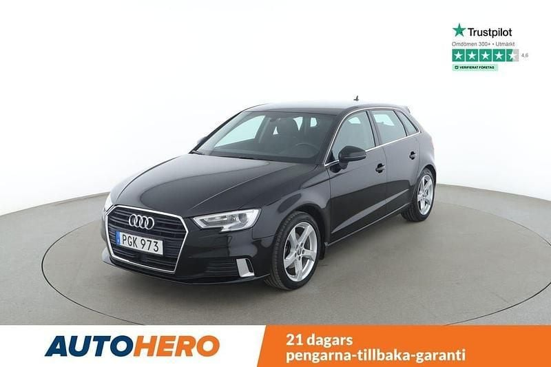 Svart Begagnad 2017 Audi A3 Sportback Comfort Halvkombi | 173 000 kr (Marknadspris) - Bild 1/4