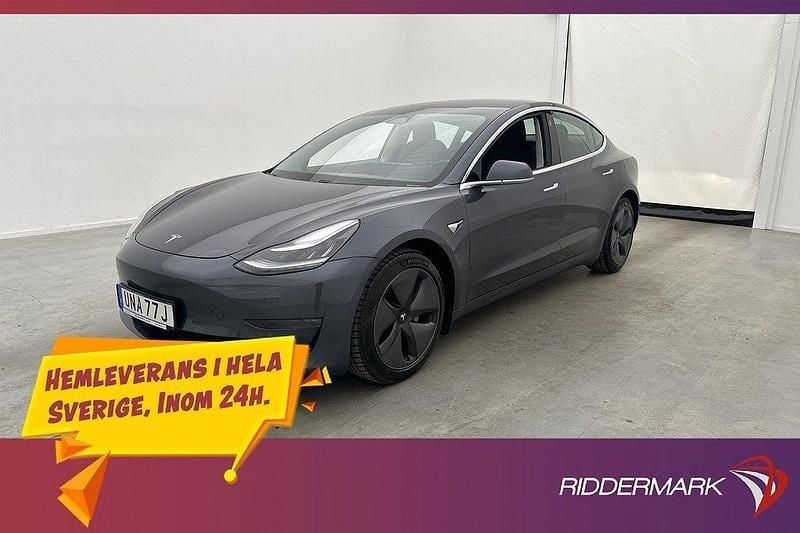 Grå Begagnad 2019 Tesla Model 3 Long Range AWD Sedan | 239 800 kr (Lite dyr) - Bild 1/3