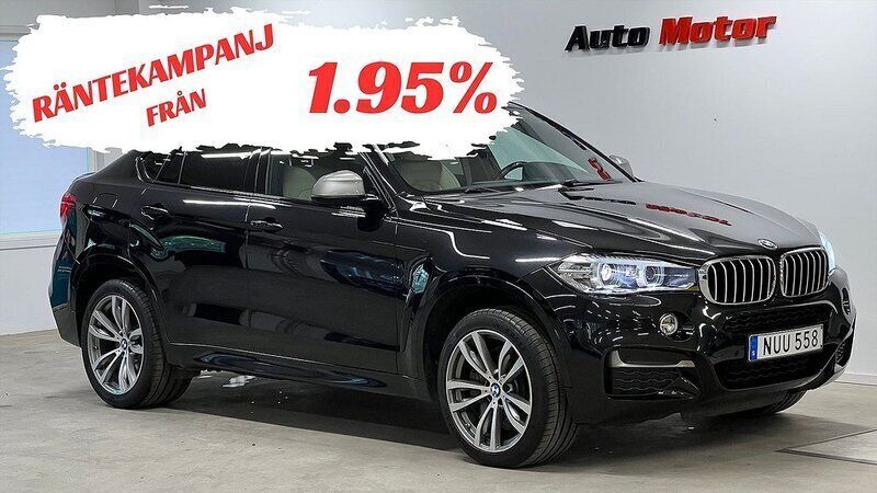 Svart Begagnad 2016 BMW X6 M50 M Sport SUV | 379 900 kr (Superpris) - Bild 1/3