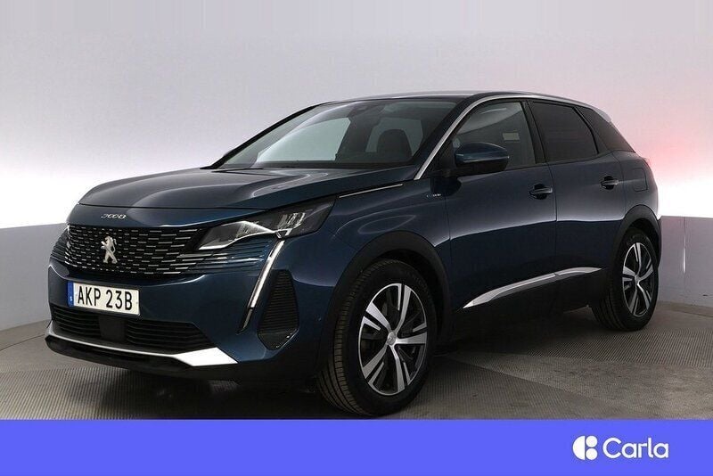 Blå Begagnad 2021 Peugeot 3008 Allure SUV | 227 900 kr (Superpris) - Bild 1/4