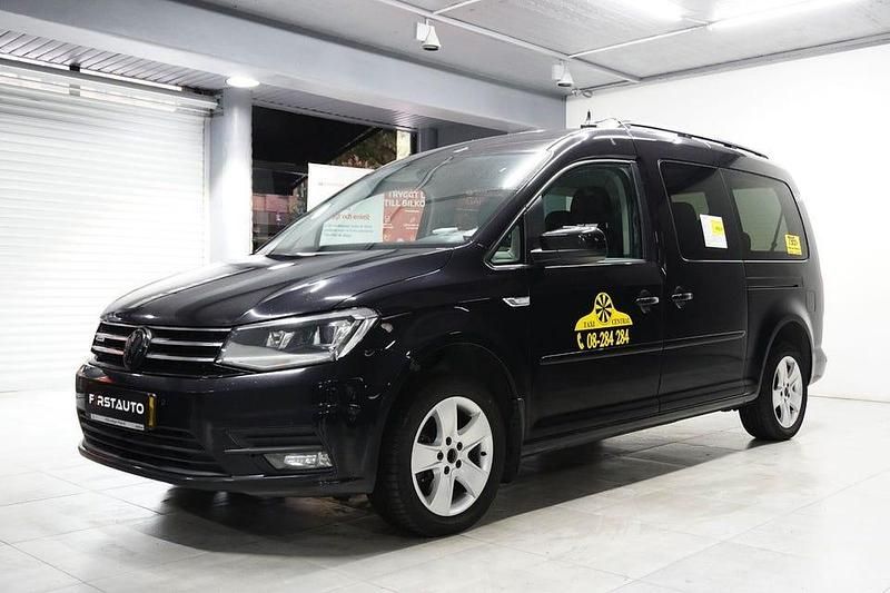 Begagnad VW Caddy Maxi Life Life 110 HK (80 kW) 2019 Svart Minibuss