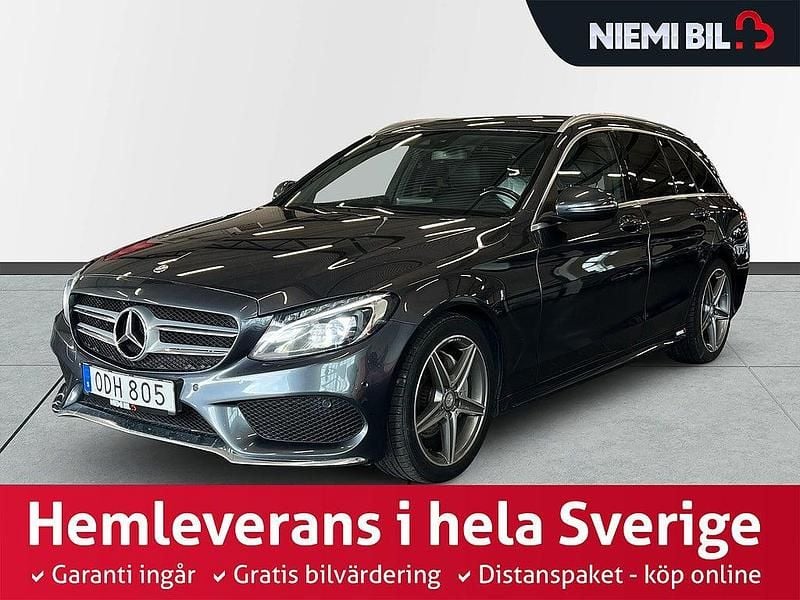 Grå Begagnad 2016 Mercedes C220 AMG line Kombi | 214 700 kr (Marknadspris) - Bild 1/3
