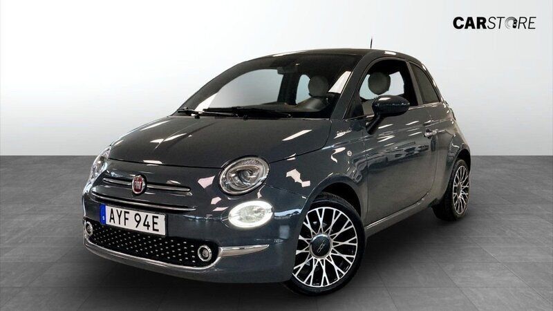 Grå (grey) Begagnad 2021 Fiat 500 Dolcevita Halvkombi | 139 900 kr (Marknadspris) - Bild 1/4