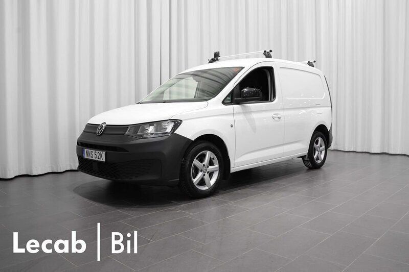 Vit Begagnad 2021 VW Caddy Minibuss | 179 500 kr (Lite dyr) - Bild 1/4