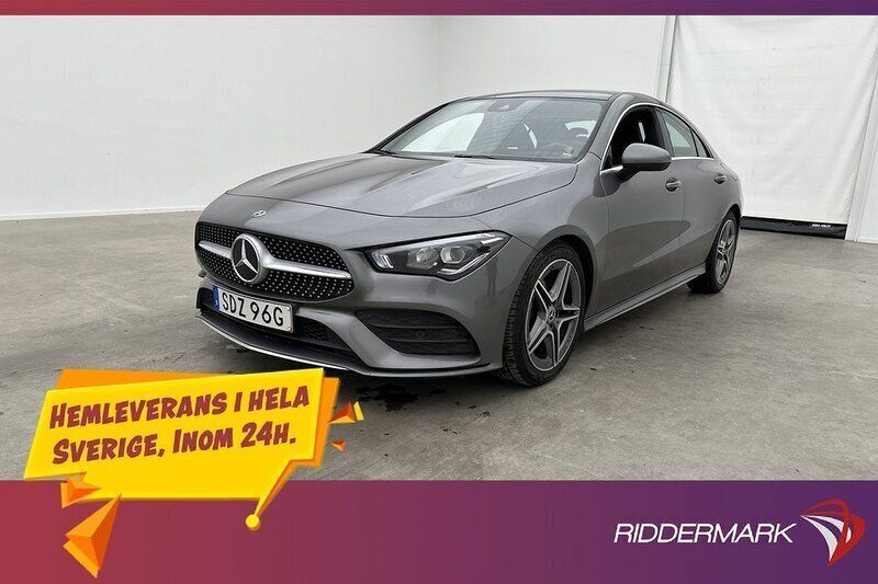 Mörkgrå (mgrå) Begagnad 2019 Mercedes CLA180 AMG Sedan | 274 400 kr (Marknadspris) - Bild 1/3