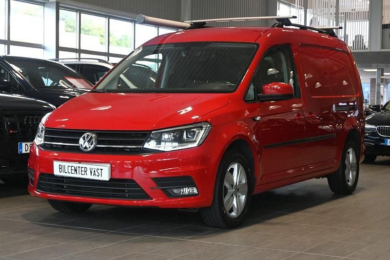 Röd Begagnad 2020 VW Caddy Maxi Comfortline Minibuss | 229 000 kr (Dyr) - Bild 1/4