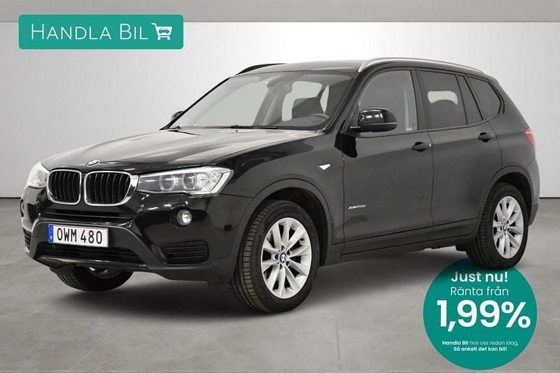 Svart Begagnad 2015 BMW X3 SUV | 209 900 kr (Marknadspris) - Bild 1/3