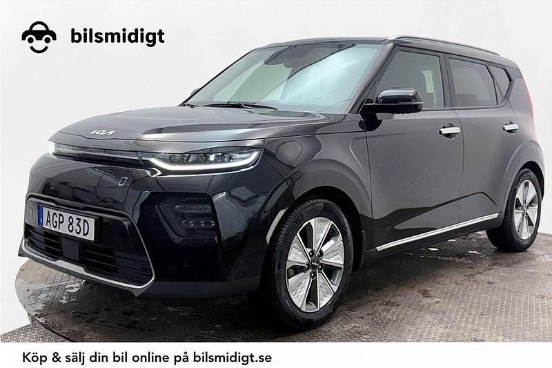Svart Begagnad 2021 Kia Soul EV Advance SUV | 209 800 kr (Marknadspris) - Bild 1/3