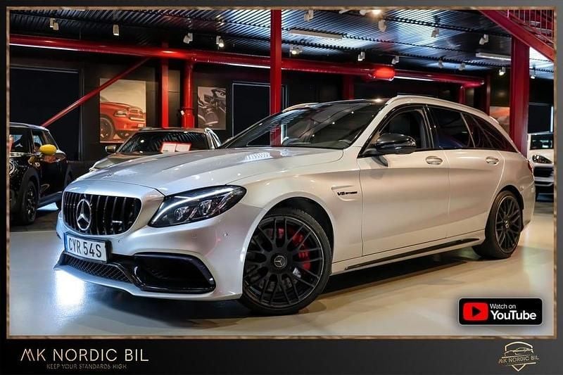 Silver Begagnad 2017 Mercedes C63S AMG AMG Kombi | 459 900 kr (Bra pris) - Bild 1/4
