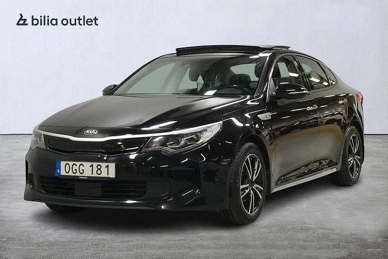 Svart Begagnad 2016 Kia Optima Hybrid 2 Sedan | 179 900 kr (Marknadspris) - Bild 1/4
