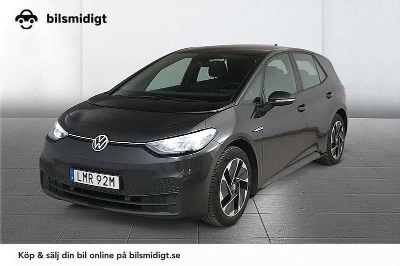 Mörkgrå Begagnad 2020 VW ID.3 Pro Performance Halvkombi | 198 900 kr (Lite dyr) - Bild 1/3