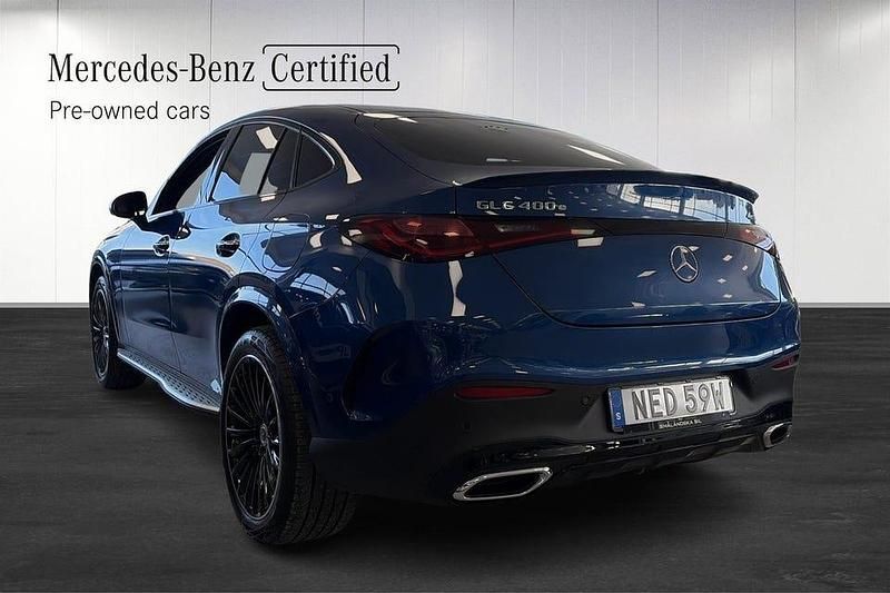 Begagnad Mercedes GLC400d AMG line 381 HK (280 kW) 2025 Spektralblå metallic Sportkupé