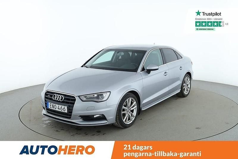Silver Begagnad 2015 Audi A3 Sedan | 164 000 kr (Marknadspris) - Bild 1/4
