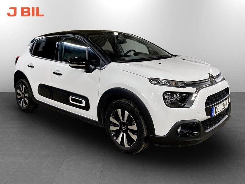Vit Begagnad 2024 Citroën C3 Shine Halvkombi | 184 900 kr (Marknadspris) - Bild 1/4