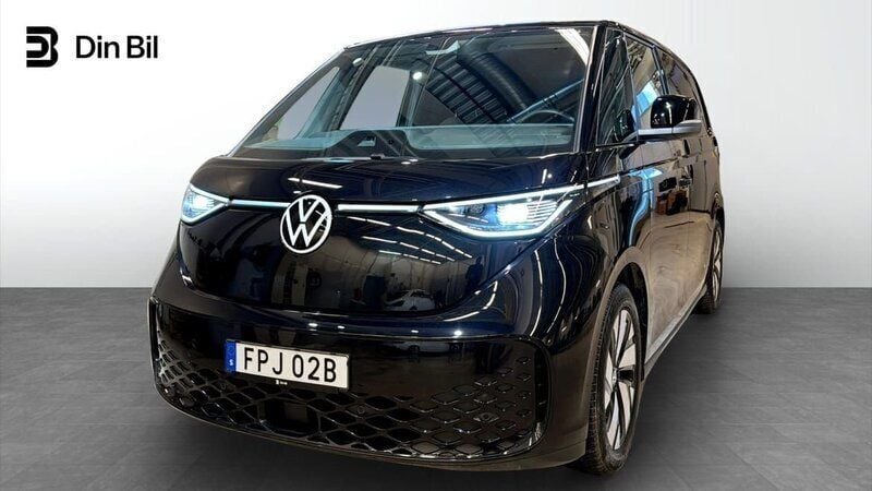 Svart (deep black pärleffekt) Begagnad 2024 VW ID. Buzz Van | 569 900 kr - Bild 1/4