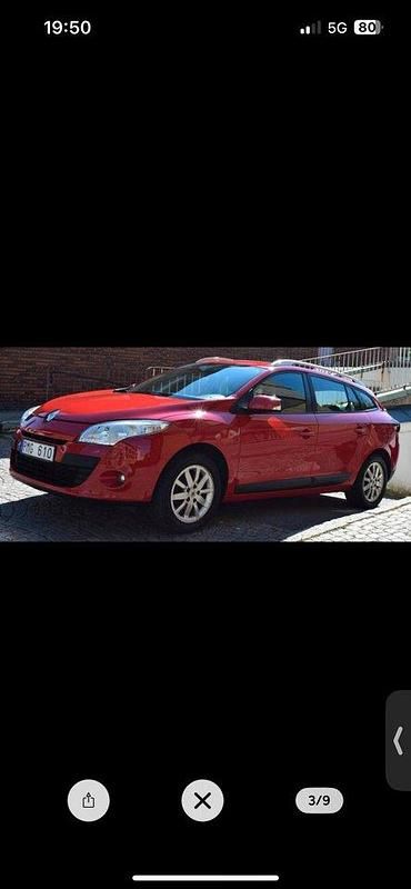 Röd Begagnad 2012 Renault Mégane GrandTour Kombi | 45 000 kr (Marknadspris) - Bild 1/3