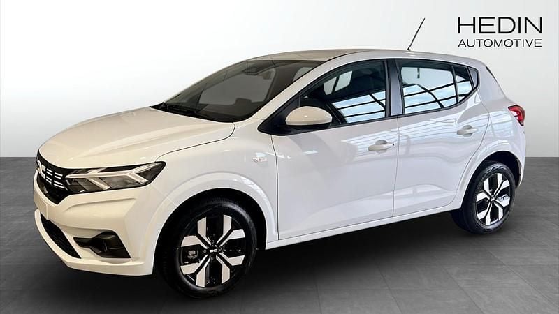 Vit (white) Ny 2025 Dacia Sandero Expression Halvkombi | 219 900 kr (Bra pris) - Bild 1/4