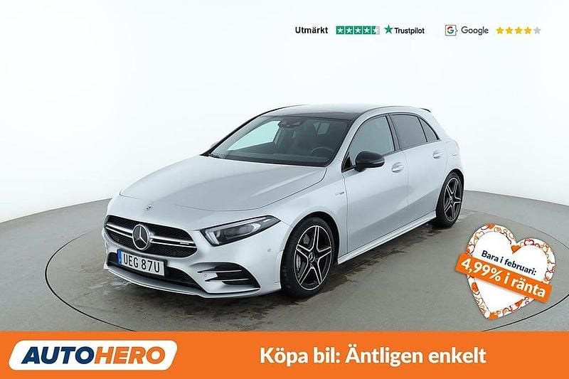 Begagnad Mercedes A35 AMG AMG 310 HK (228 kW) 2021 Silver Halvkombi
